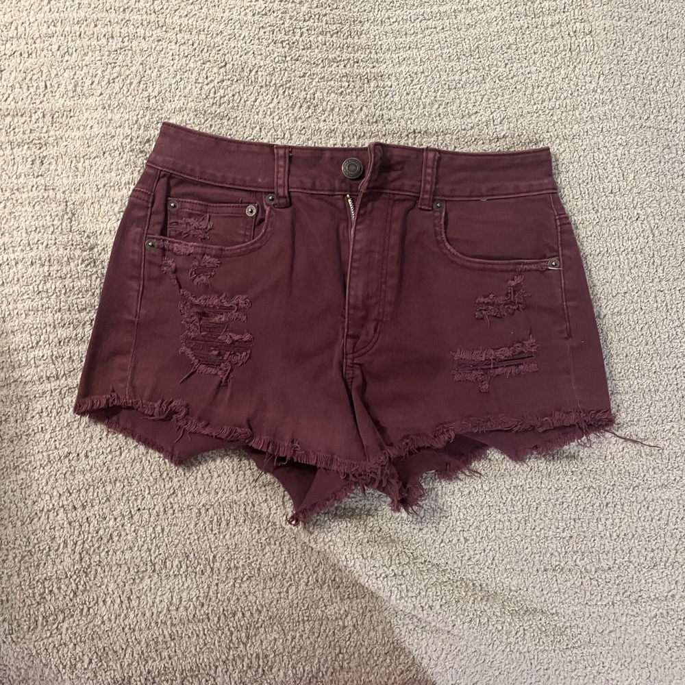 American Eagle Burgundy Shorts